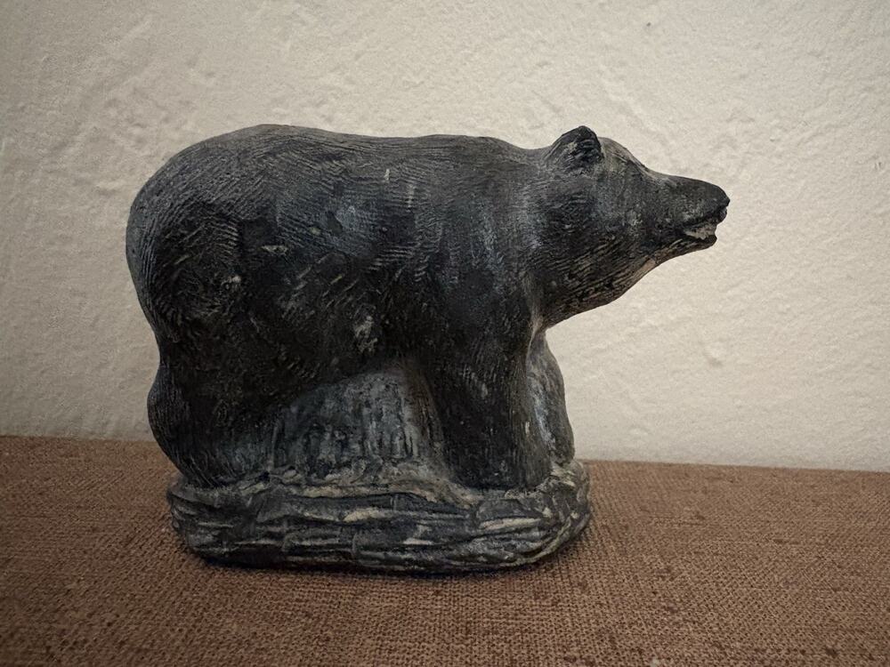 Wolf Original Black Bear Figurine 5" Hand Made Canada F. Wolf & Sons